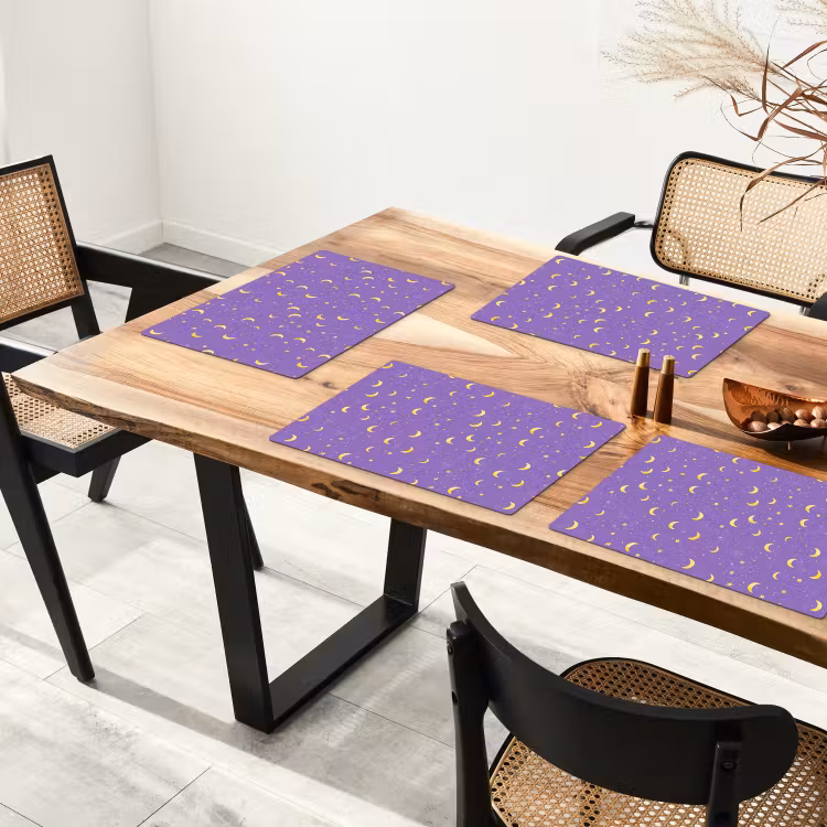 Tovaglietta – 6 pezzi - Criniera - Stelle - Viola — 4