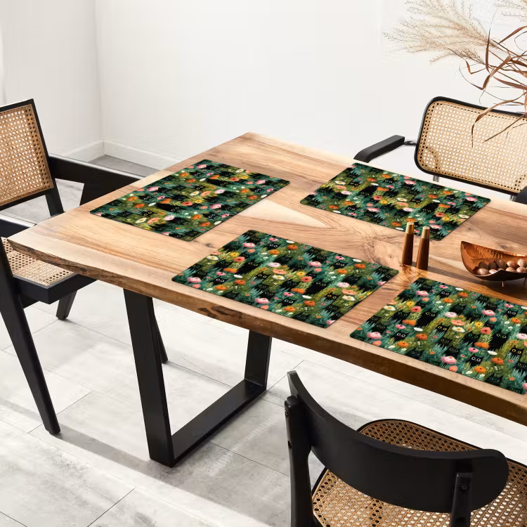 Tovaglietta – 6 pezzi - Gatti - Fiori - Colorati — 4
