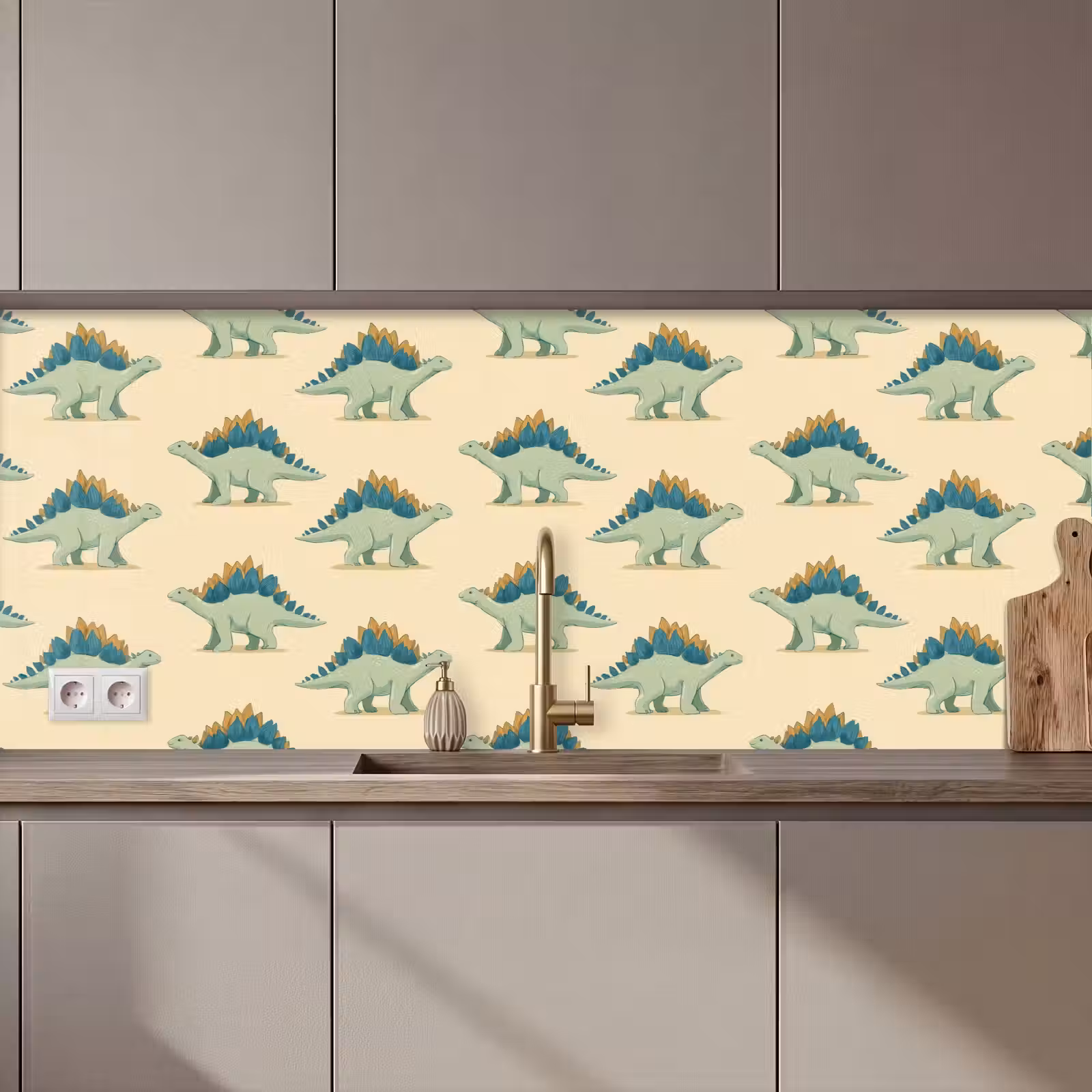 Schienale cucina - Dino - Modello - Verde — 1