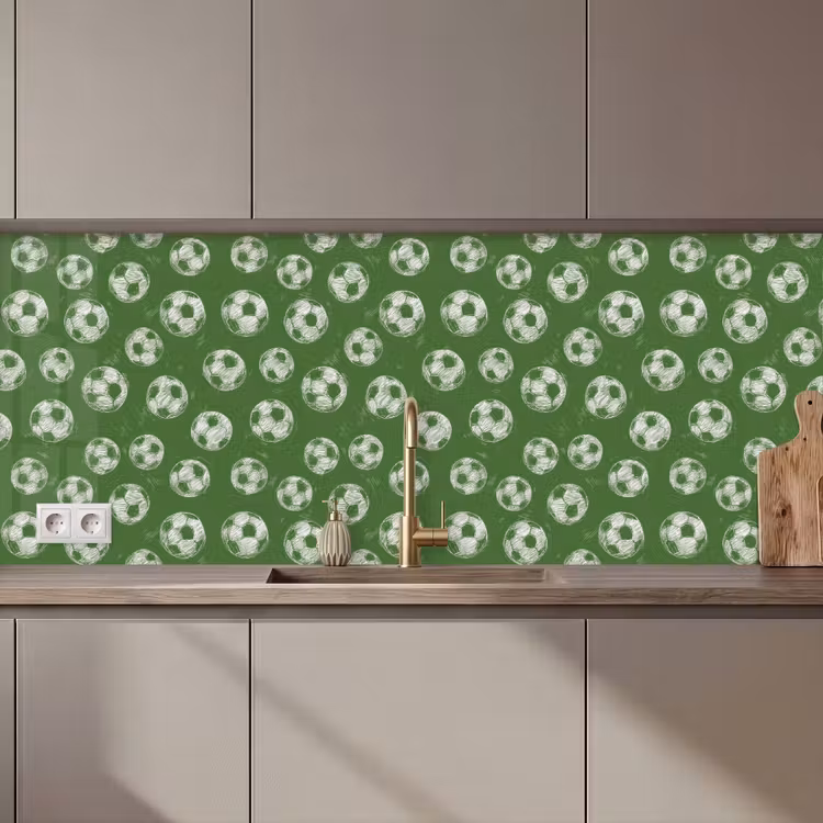 Schienale cucina - Calcio - Sport - Verde — 1