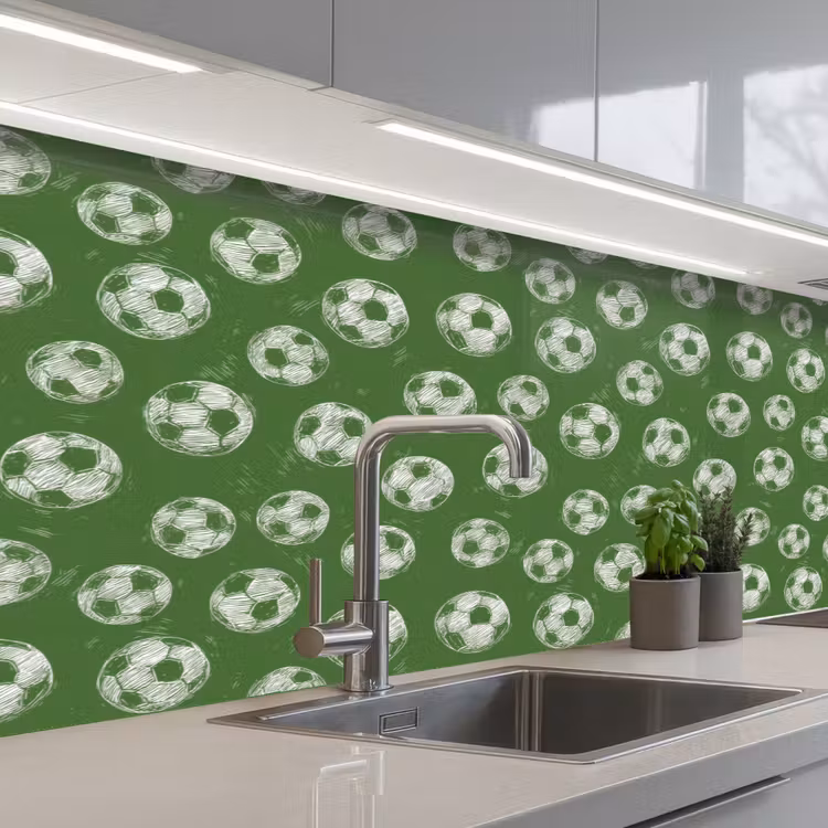 Schienale cucina - Calcio - Sport - Verde — 2
