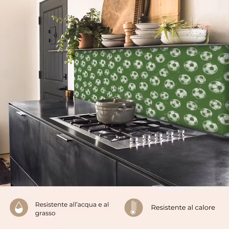 Schienale cucina - Calcio - Sport - Verde — 5