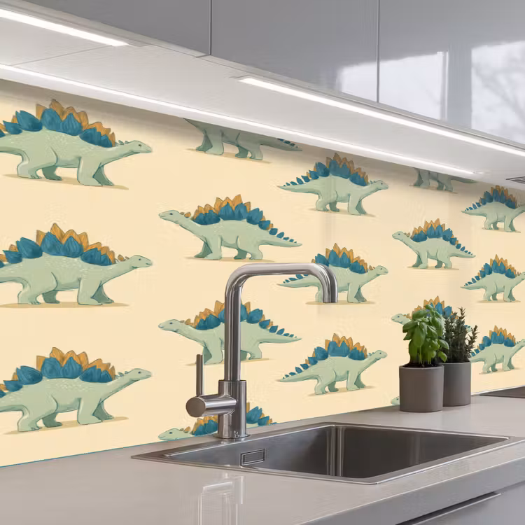 Schienale cucina - Dino - Modello - Verde — 2