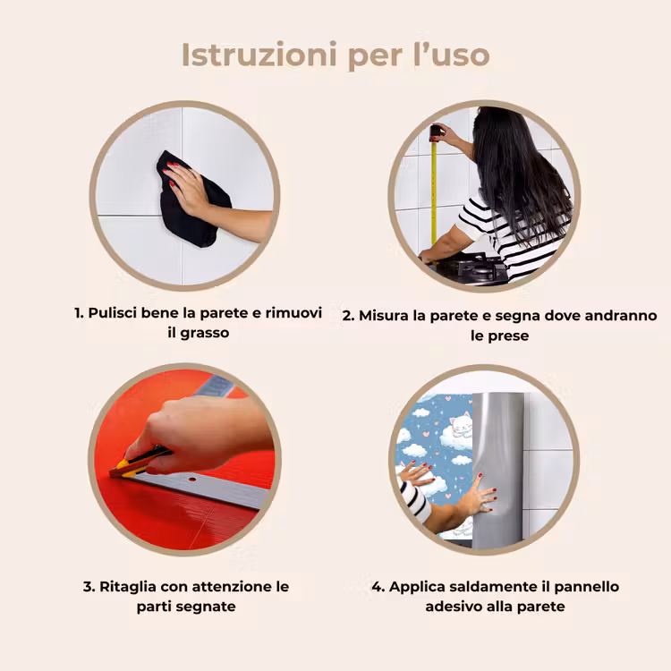 Schienale cucina - Gattino - Nuvole - Blu — 9