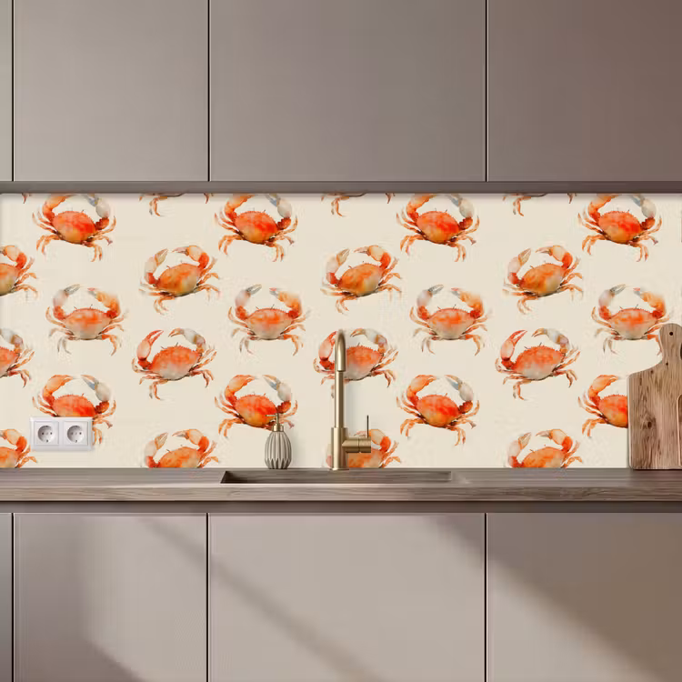 Schienale cucina - Granchi - Modello - Arancione — 1