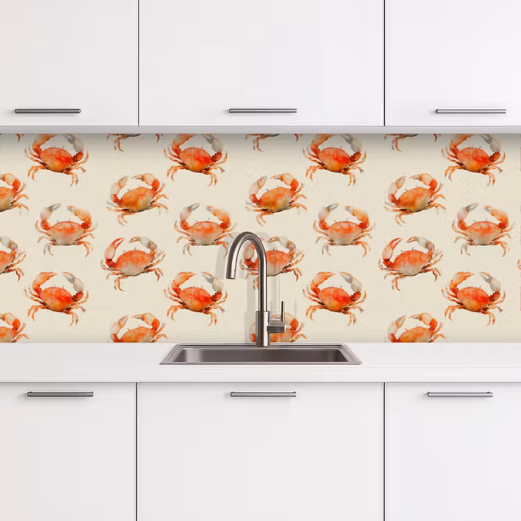 Schienale cucina - Granchi - Modello - Arancione — 4