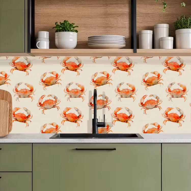 Schienale cucina - Granchi - Modello - Arancione — 8