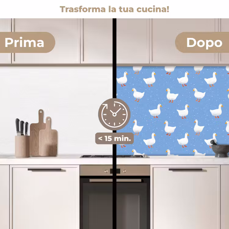 Schienale cucina - Oche - Eleganti - Blu — 3