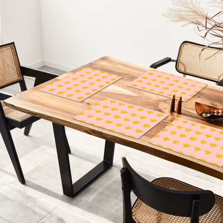 Tovaglietta – 6 pezzi - Gatti - Motivo - Rosa — 4
