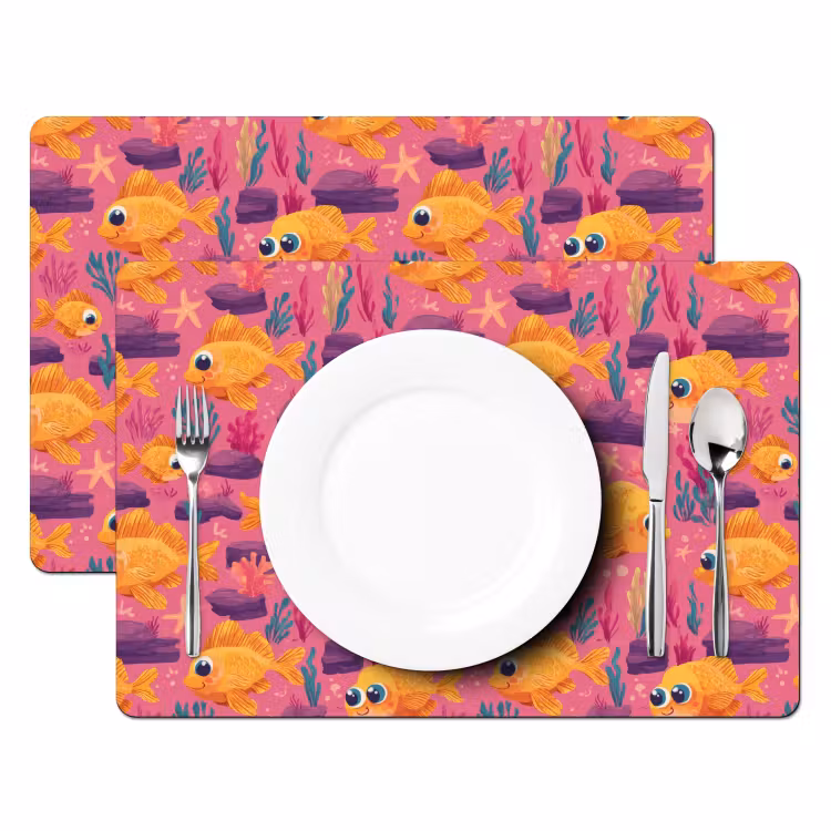 Tovaglietta – 6 pezzi - Pesce rosso - Corallo - Colorato — 2