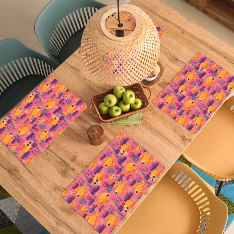 Tovaglietta – 6 pezzi - Pesce rosso - Corallo - Colorato — 3