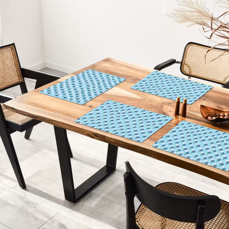 Tovaglietta – 6 pezzi - Golf - Palline - Blu — 4