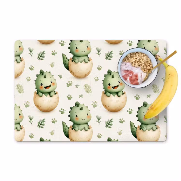 Tovaglietta – 6 pezzi - Dino - Uova - Verde — 1