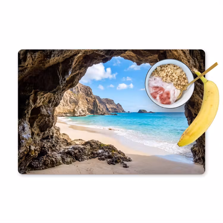 Tovaglietta – 6 pezzi - Grotta - Spiaggia - Mare - Blu — 1
