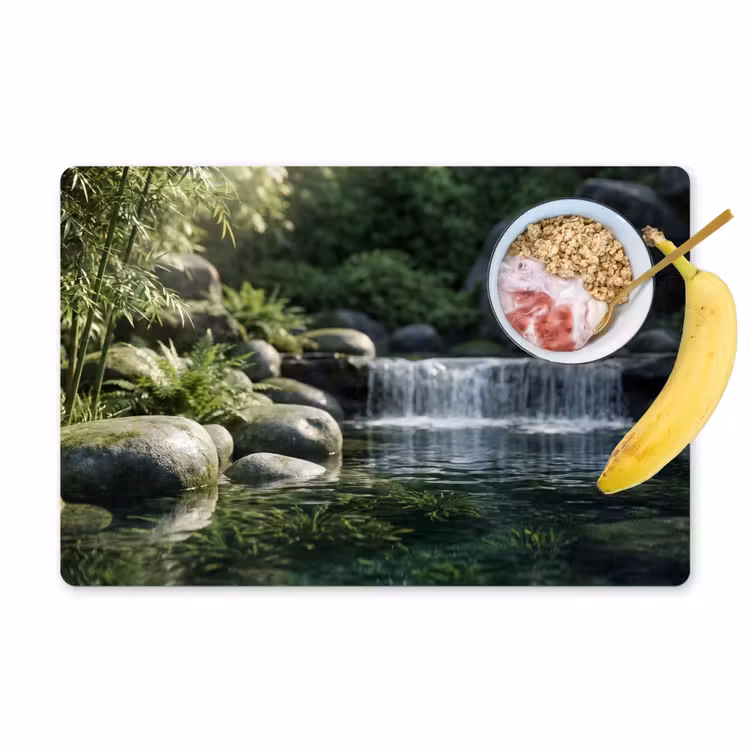 Tovaglietta – 6 pezzi - Ruscello - Cascata - Natura - Verde — 1