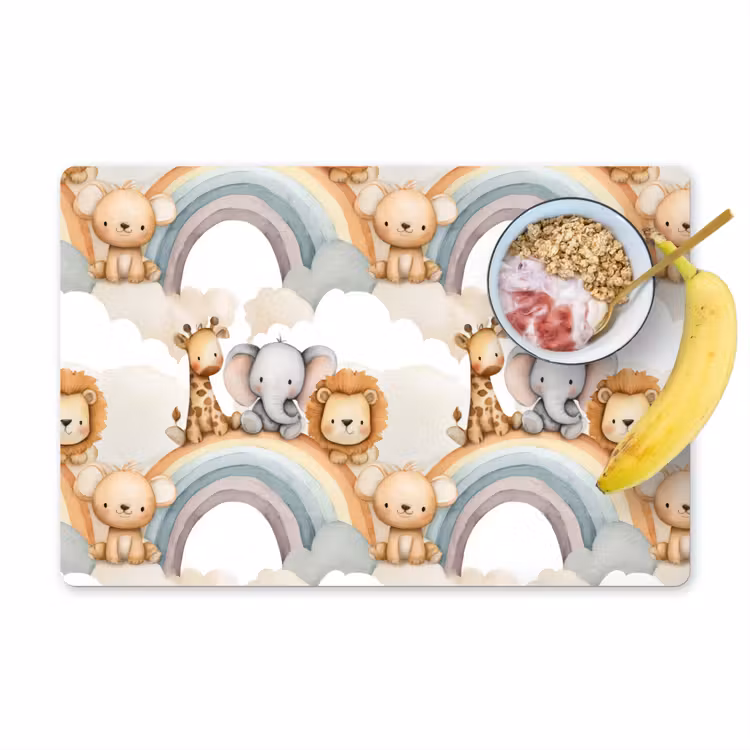 Tovaglietta – 6 pezzi - Safari - Arcobaleno - Colorato — 1