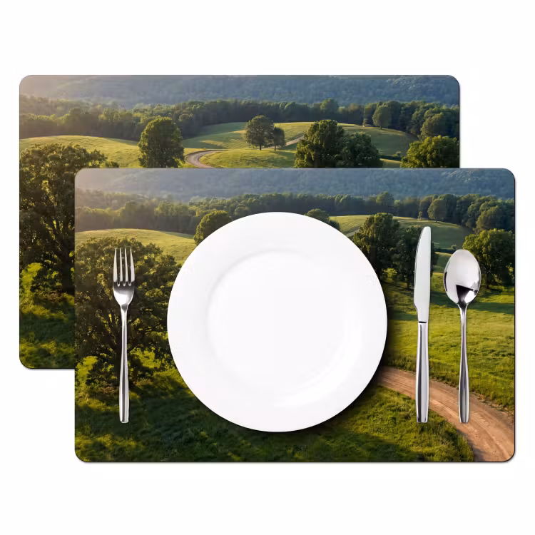 Tovaglietta – 6 pezzi - Strada - Prato - Natura - Verde — 2
