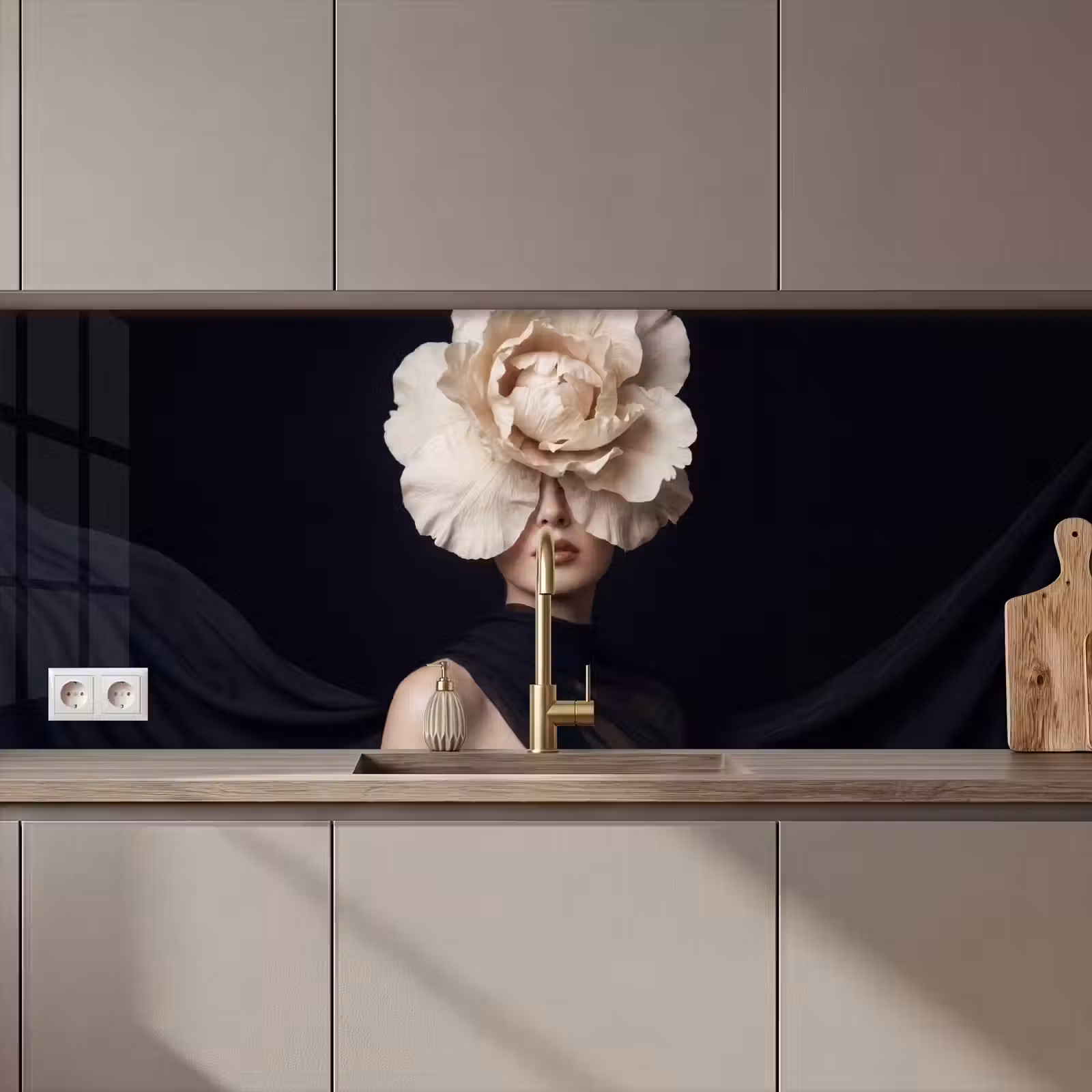 Schienale cucina - Rosa - Senza tempo - Nero — 1
