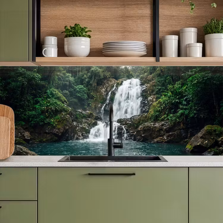 Schienale cucina - Cascata - Foresta - Natura - Greenkhgyguyg — 8
