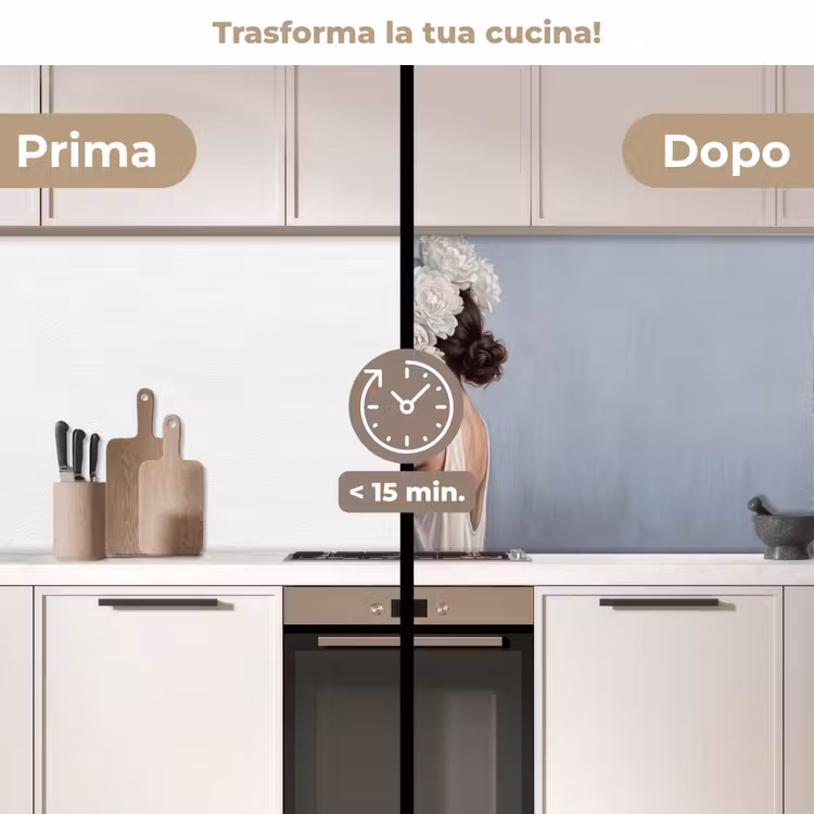 Schienale cucina - Fiori - Donna - Bianco — 3