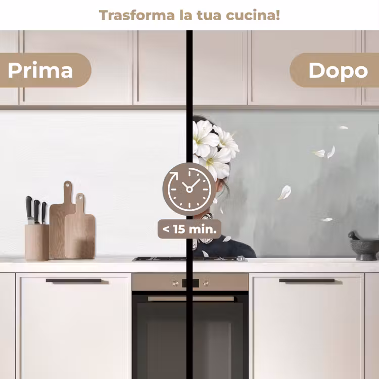 Schienale cucina - Gigli - Ritratto - Bianco — 3