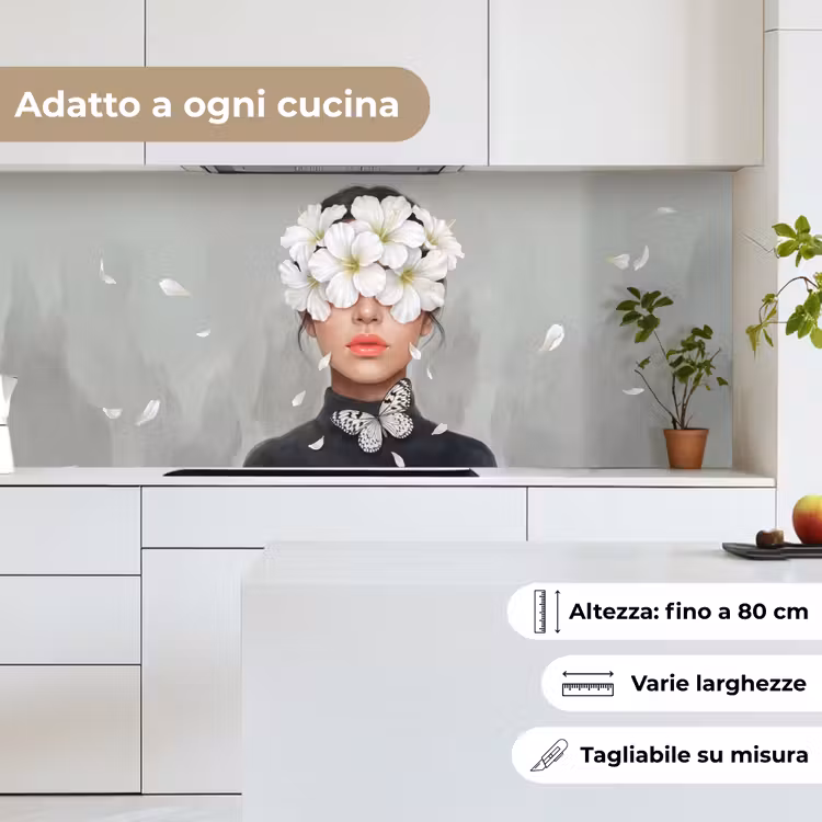 Schienale cucina - Gigli - Ritratto - Bianco — 7