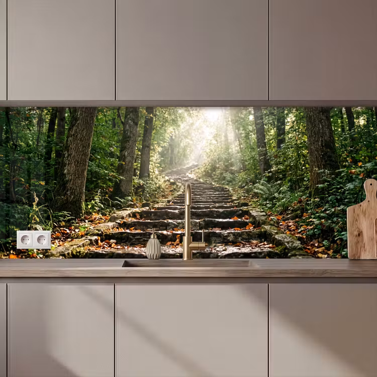 Schienale cucina - Pietre - Scale - Foresta - Natura — 1