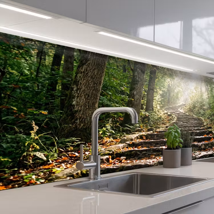 Schienale cucina - Pietre - Scale - Foresta - Natura — 2