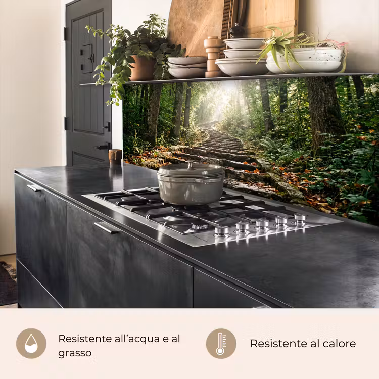 Schienale cucina - Pietre - Scale - Foresta - Natura — 5