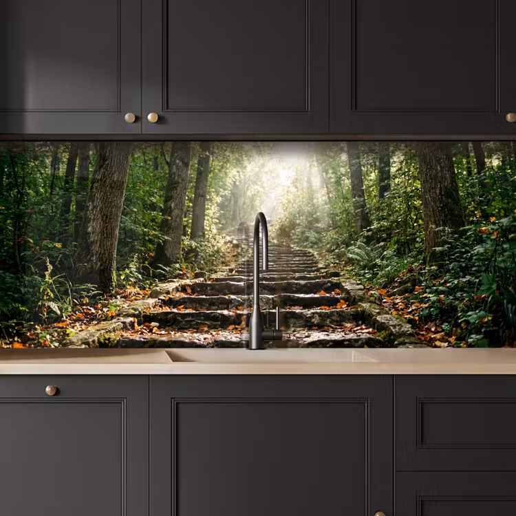 Schienale cucina - Pietre - Scale - Foresta - Natura — 6