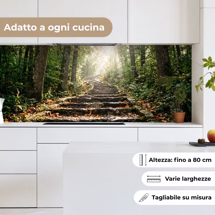 Schienale cucina - Pietre - Scale - Foresta - Natura — 7