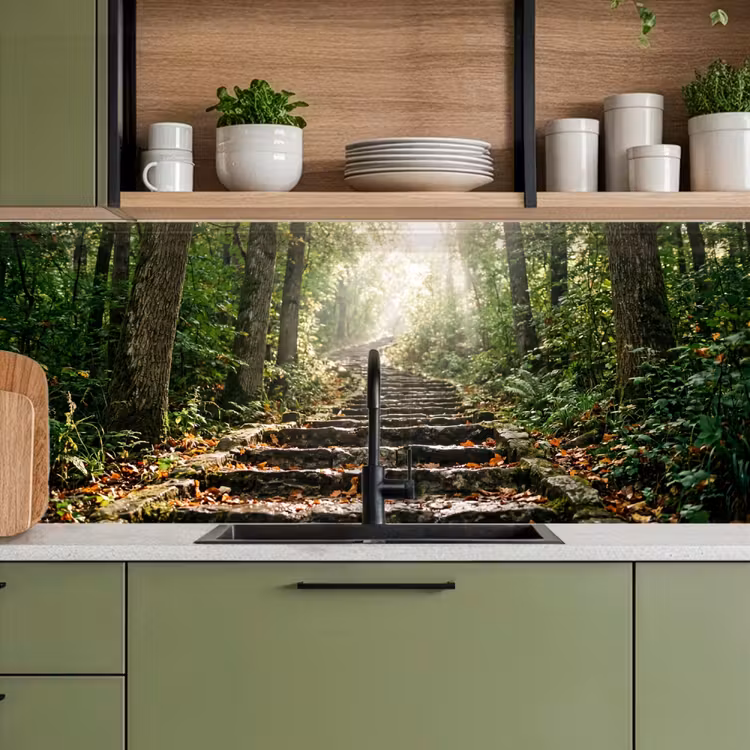Schienale cucina - Pietre - Scale - Foresta - Natura — 8
