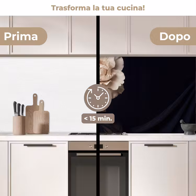 Schienale cucina - Rosa - Senza tempo - Nero — 3