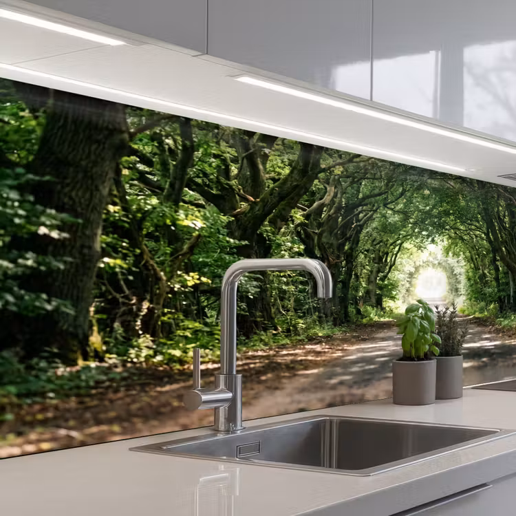 Schienale cucina - Strada - Alberi - Natura - Verde — 2