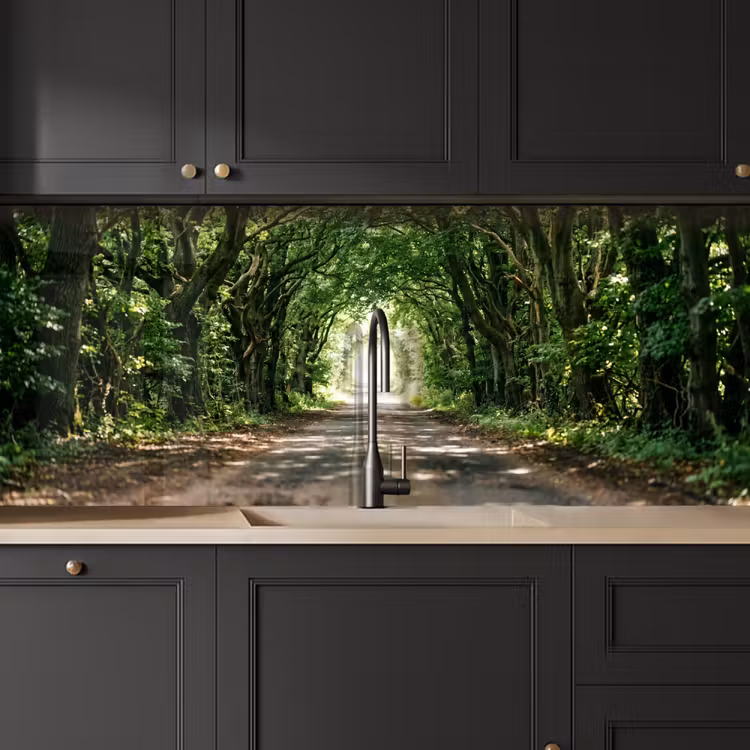 Schienale cucina - Strada - Alberi - Natura - Verde — 6