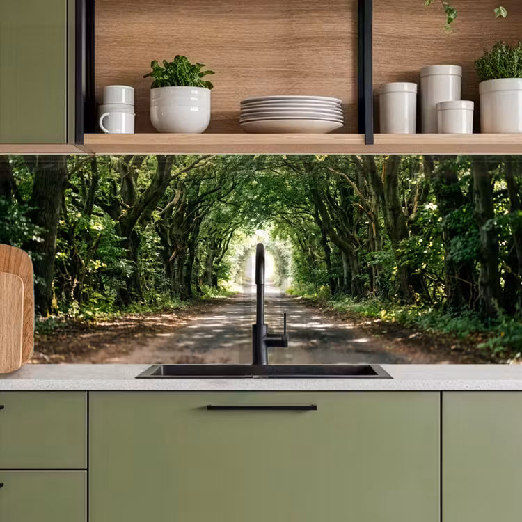 Schienale cucina - Strada - Alberi - Natura - Verde — 8