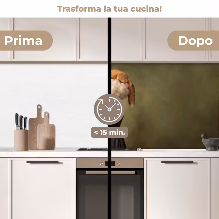 Schienale cucina - Volpe - Surrealista - Verde — 3