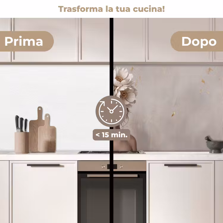 Schienale cucina - Donna - Peonia - Bianco — 3