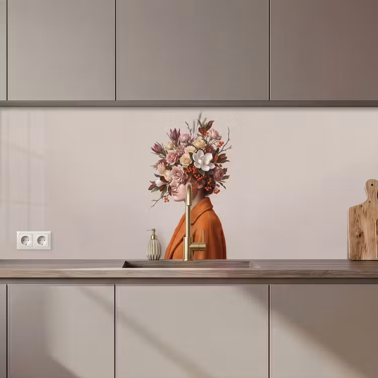 Schienale cucina - Viso - Bouquet - Colorato — 1