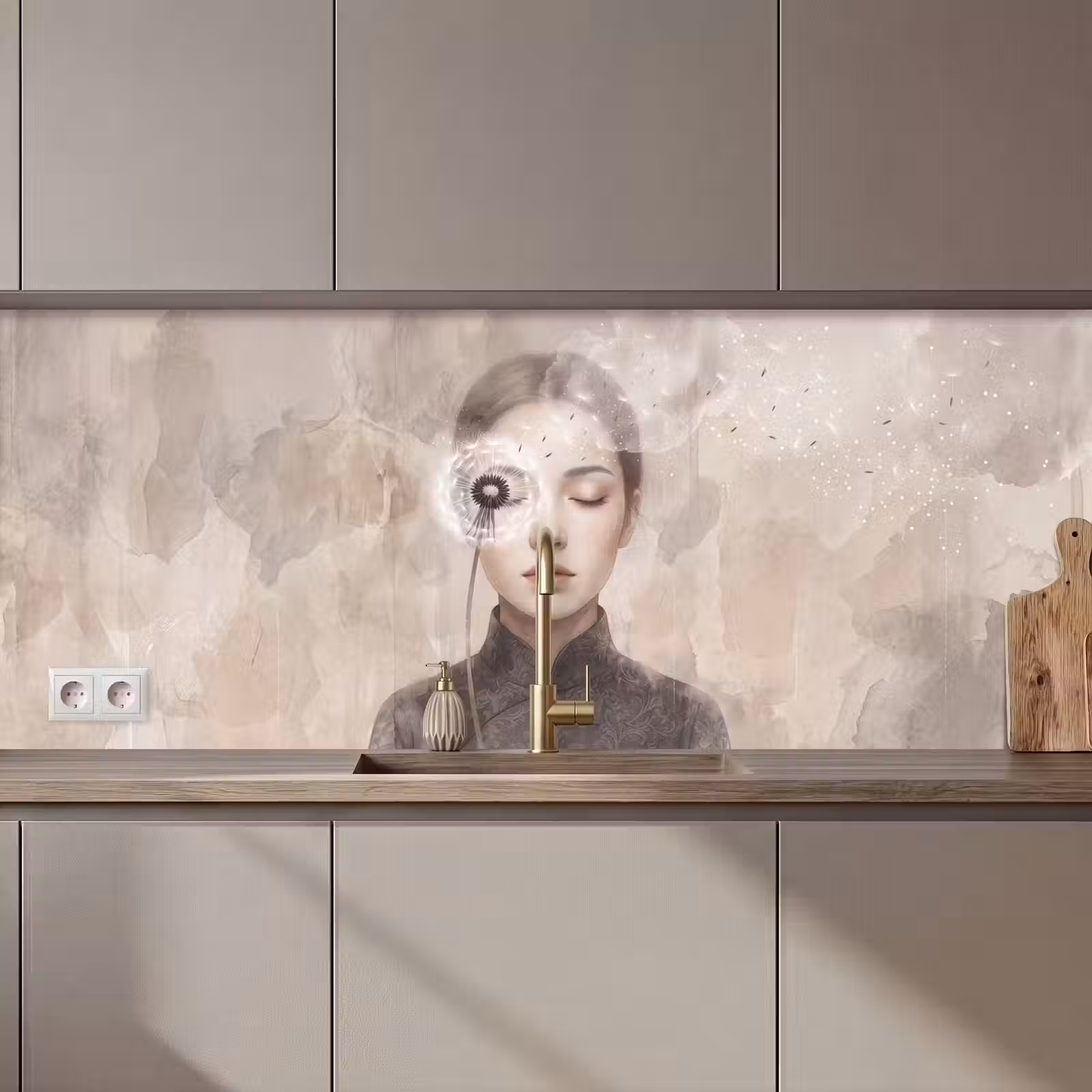 Schienale cucina - Donna - Sereno - Grigio — 1