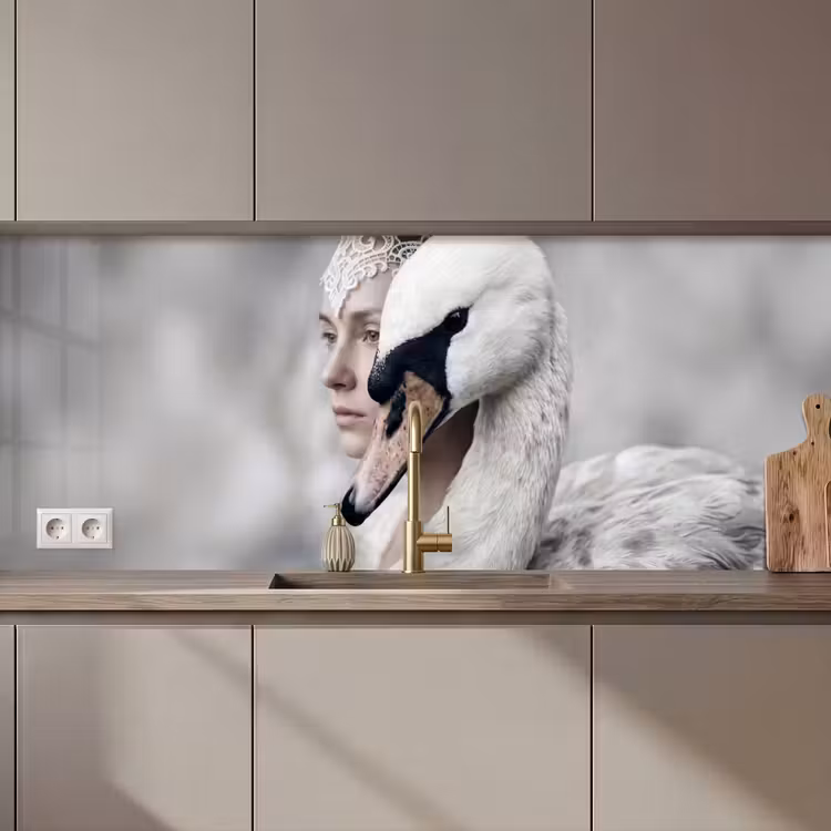 Schienale cucina - Donna - Cigno - Bianco — 1