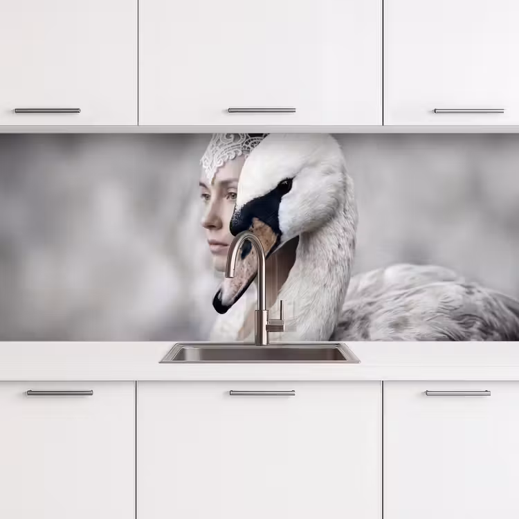 Schienale cucina - Donna - Cigno - Bianco — 4