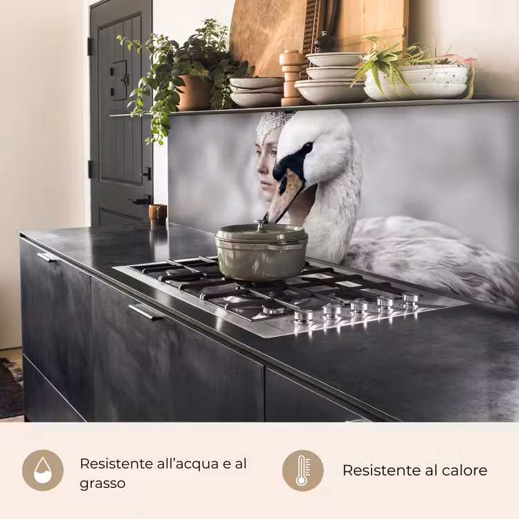 Schienale cucina - Donna - Cigno - Bianco — 5