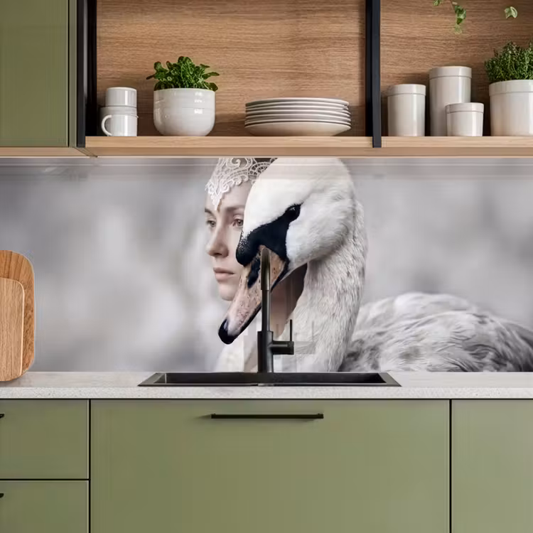 Schienale cucina - Donna - Cigno - Bianco — 8