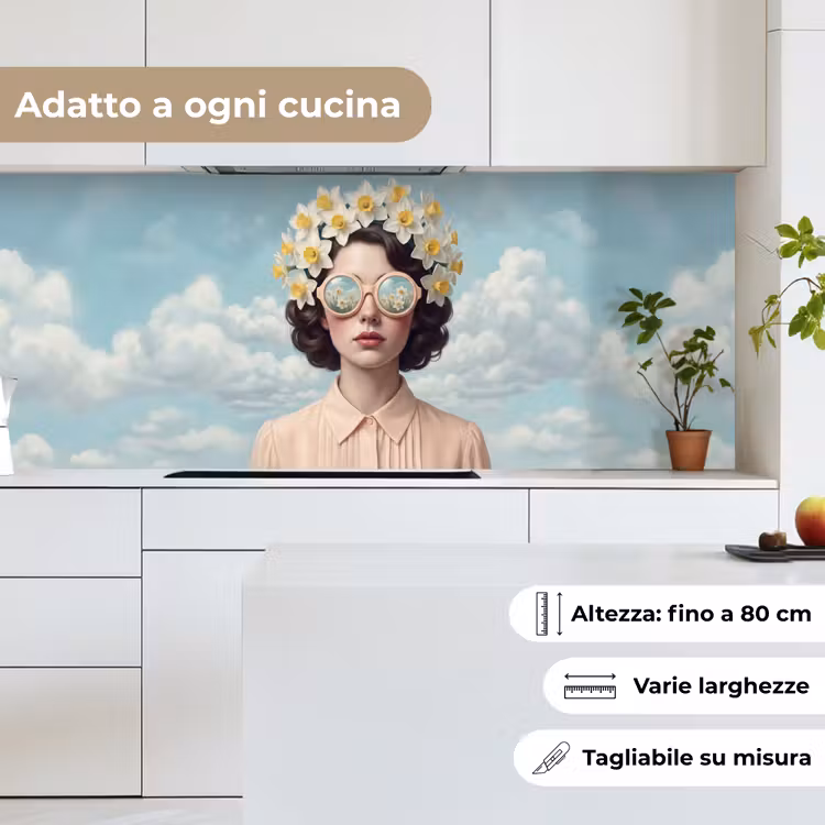 Schienale cucina - Donna - Narcisi - Giallo — 7