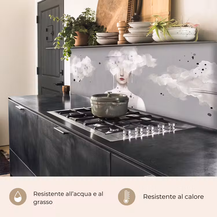 Schienale cucina - Donna - Nuvola - Grigio — 5