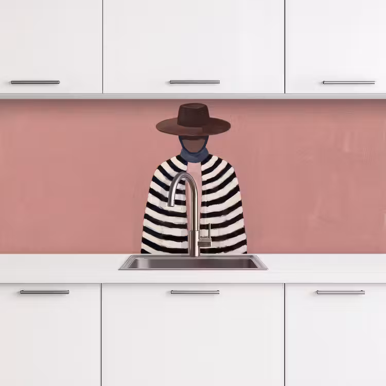 Schienale cucina - Grafica - Donna - Rosa — 4