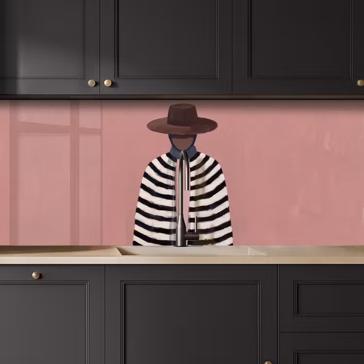 Schienale cucina - Grafica - Donna - Rosa — 6