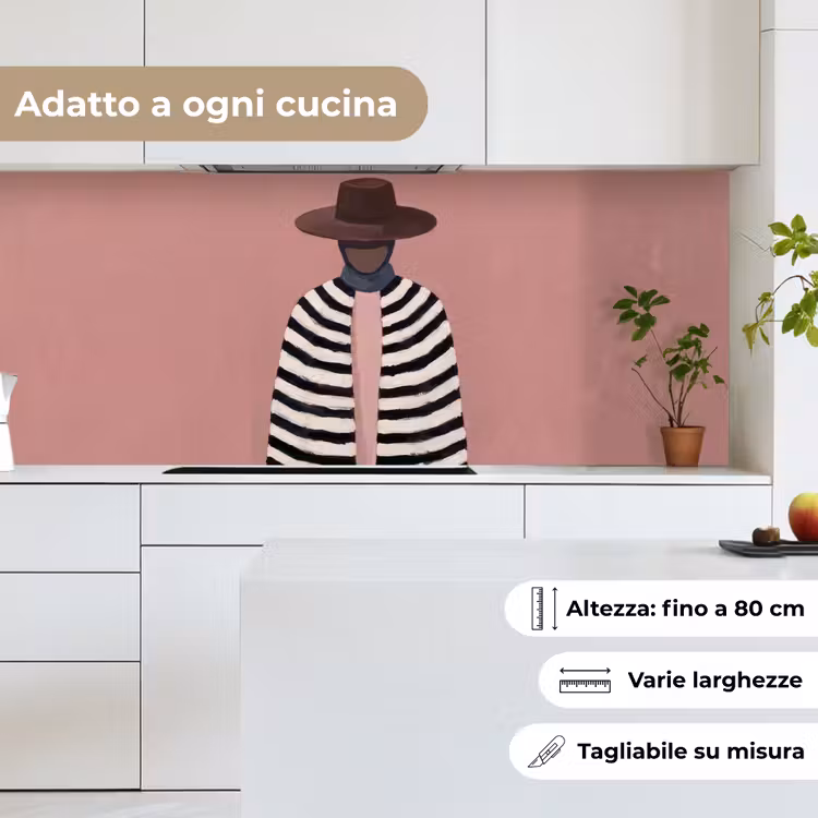 Schienale cucina - Grafica - Donna - Rosa — 7