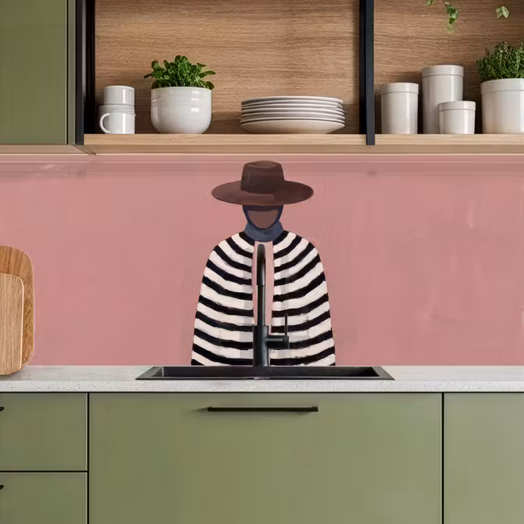 Schienale cucina - Grafica - Donna - Rosa — 8
